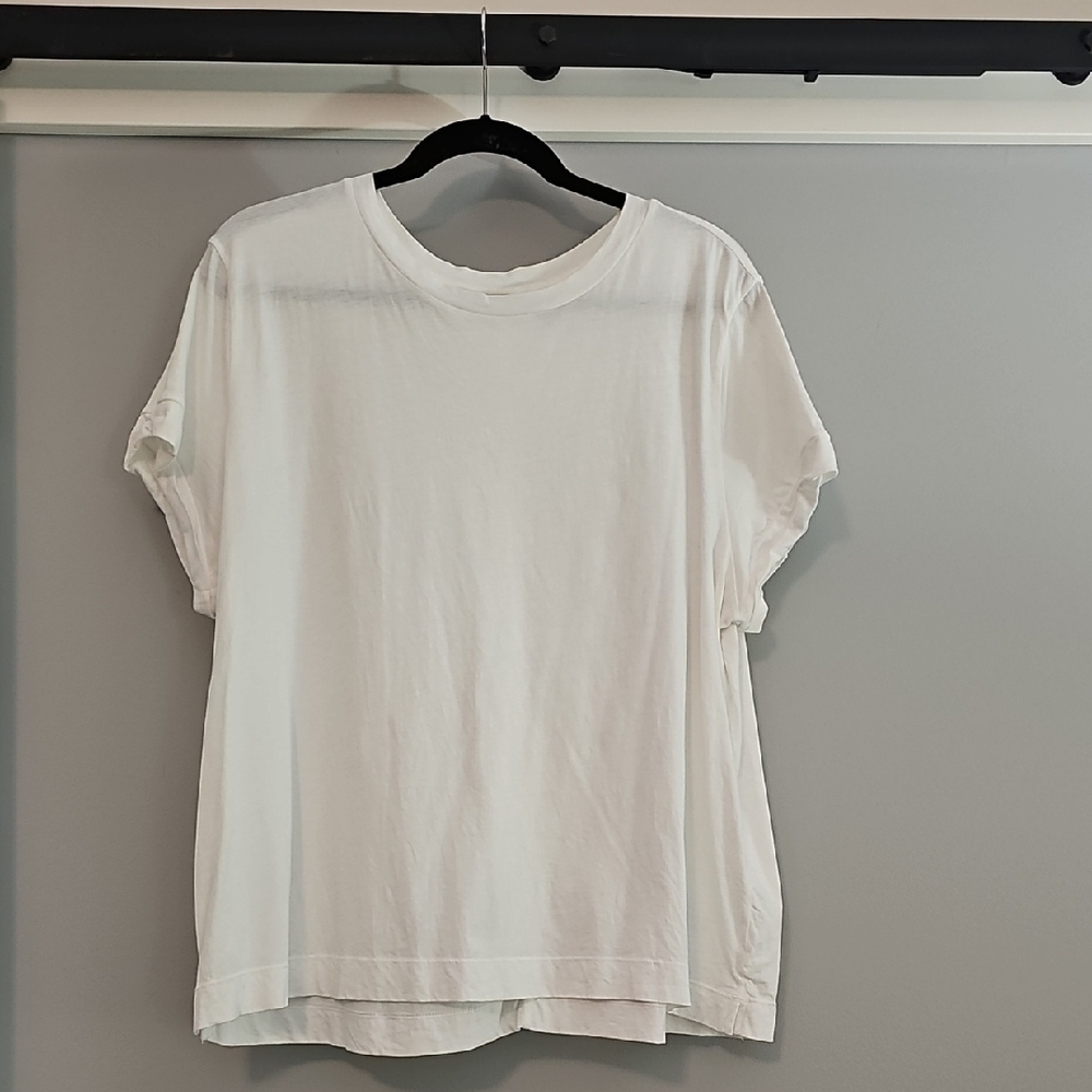 LOFT White Relaxed Boxy Short Sleeve T-Shirt